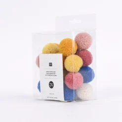 Rico Design Garnpompom Set 24 Stück verschiedene Farbtöne 3cm
