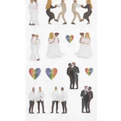 Rico Design Gelsticker FIGURICO Hochzeit 2 gleichgeschlechtlich Personen 1 Bogen bunt