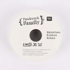Rico Design Geschenkband Für dich weiß grau 10mm