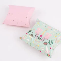 Rico Design Geschenkschachteln Mix Wonderland Mint Rosa mit Folienprägung 6 Stück verschieden groß