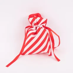 Rico Design Geschenktasche Streifen rot weiß 20x30cm