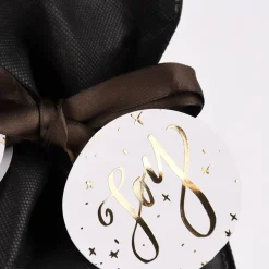 Rico Design Geschenktüte Merry Christmas klein schwarz gold 20x30cm