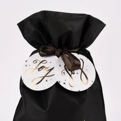 Rico Design Geschenktüte Merry Christmas groß schwarz gold 30x45cm