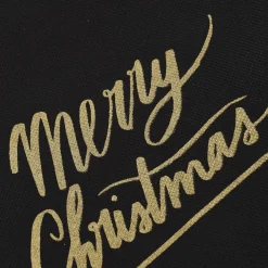 Rico Design Geschenktüte Merry Christmas groß schwarz gold 30x45cm