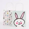 Rico Design Geschenktüte mittel Wonderland Hase Einhorn pastell bunt 2 Stück 18x21x8cm