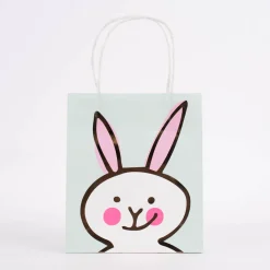 Rico Design Geschenktüte mittel Wonderland Hase Einhorn pastell bunt 2 Stück 18x21x8cm