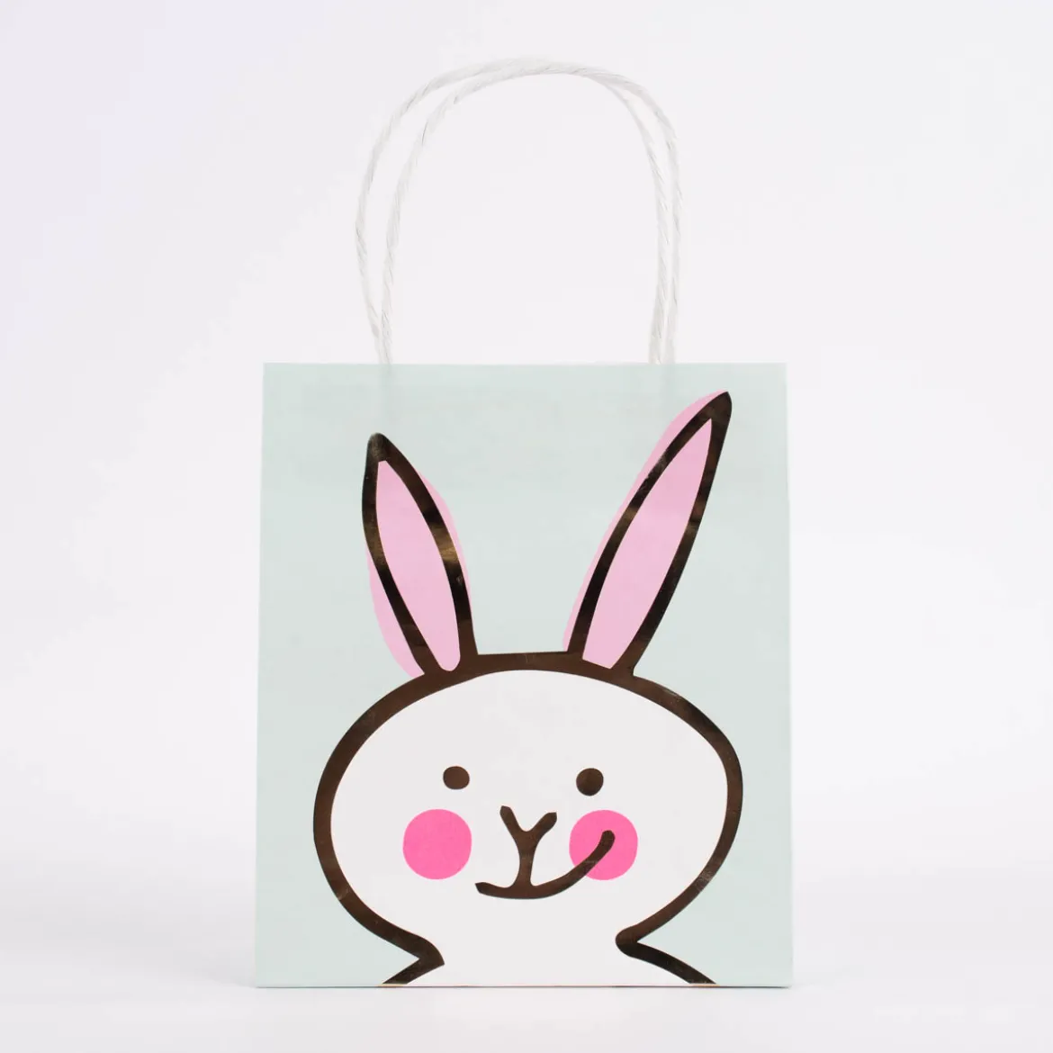 Rico Design Geschenktüte mittel Wonderland Hase Einhorn pastell bunt 2 Stück 18x21x8cm