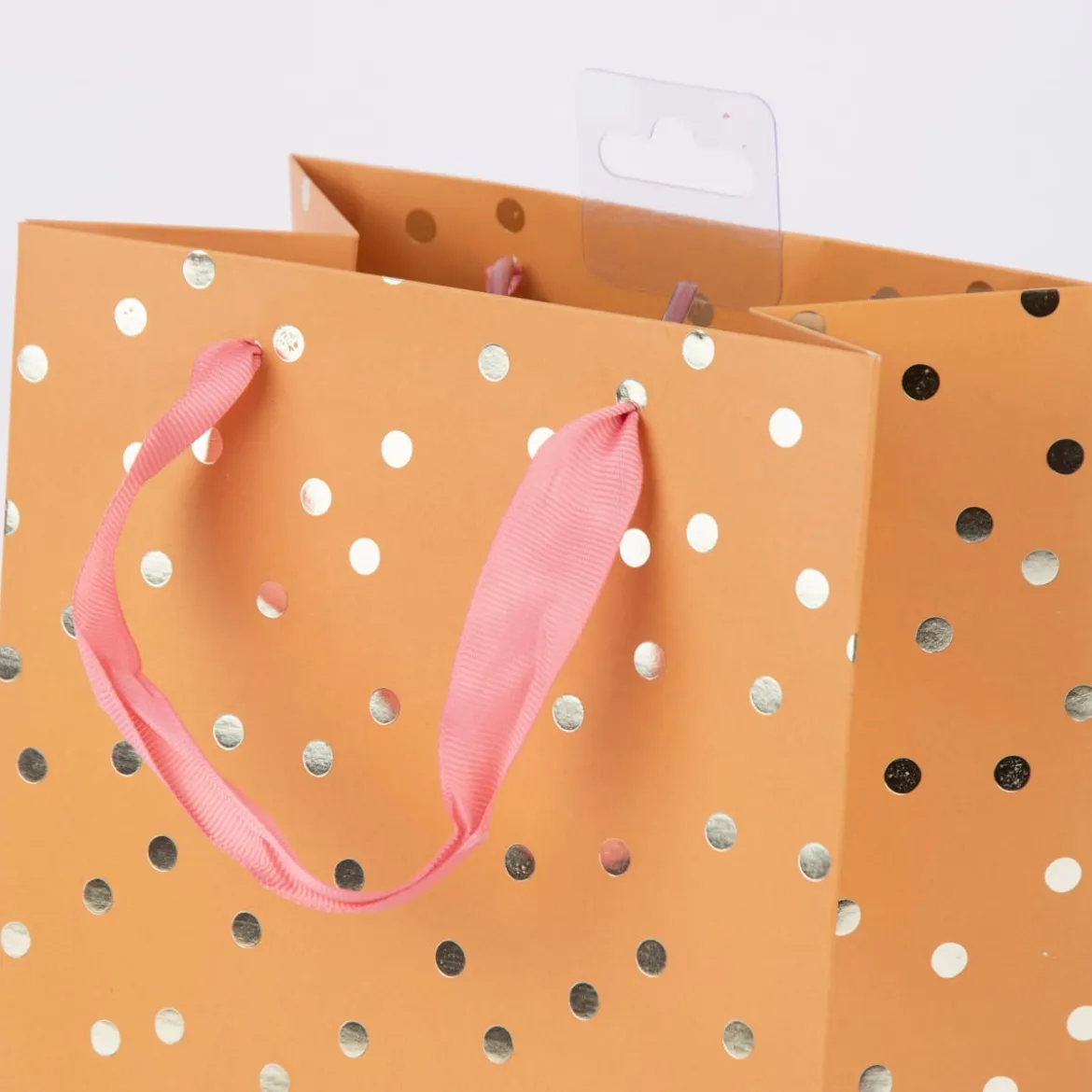 Rico Design Geschenktüte mittel Punkte senfgelb gold 18x26x12cm