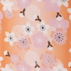 Rico Design Geschenktüte mittel Kirschblüten orange rosa 18x26x12cm