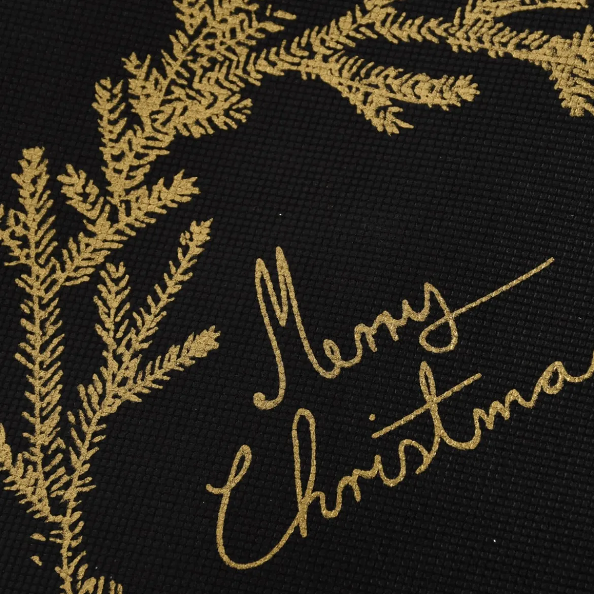 Rico Design Geschenktüte Nostalgic Christmas Kranz groß schwarz gold 30x45cm