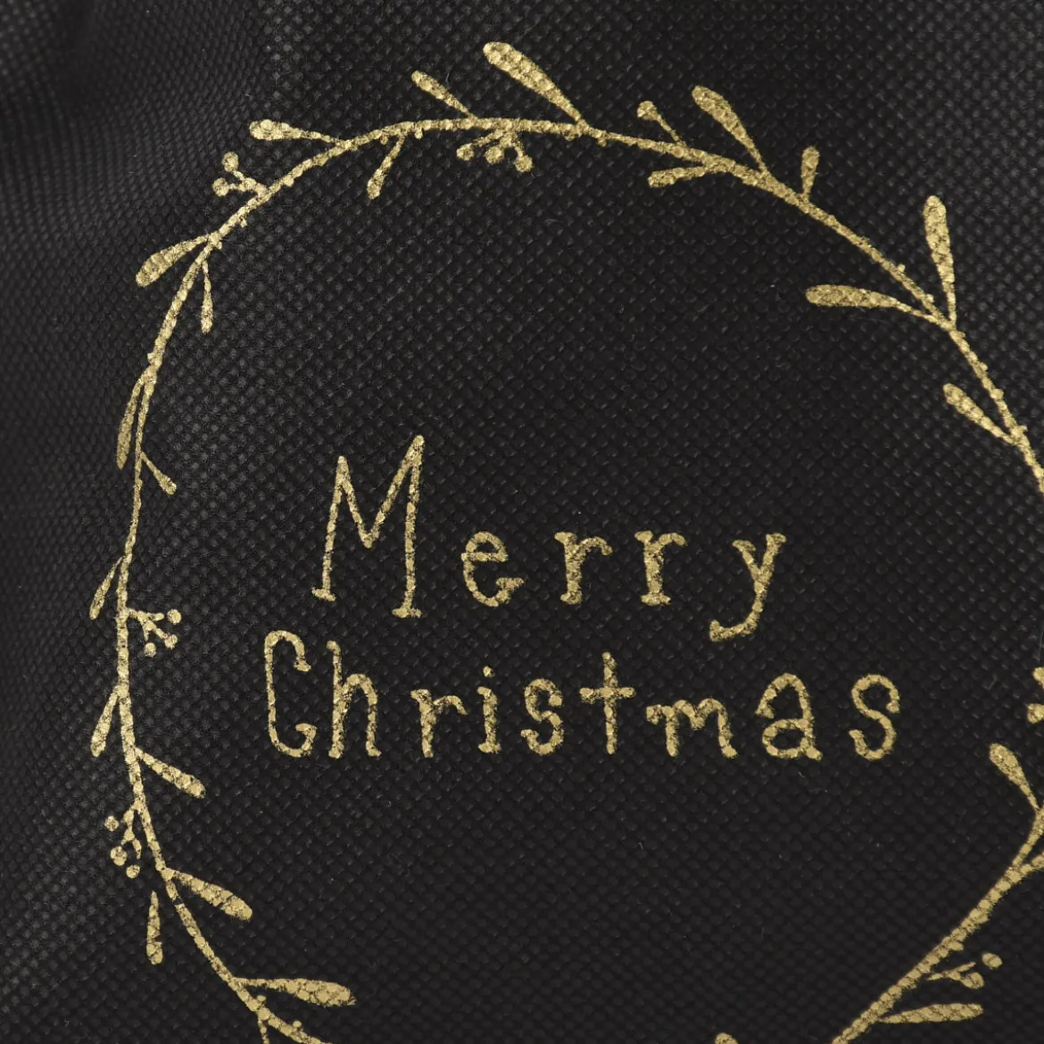 Rico Design Geschenktüte Nostalgic Christmas Kranz klein schwarz gold 20x30cm