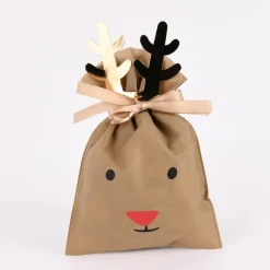 Rico Design Geschenktüte Rentier klein braun 20x30cm