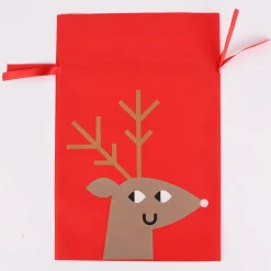 Rico Design Geschenktüte Rentier groß rot 30x45cm