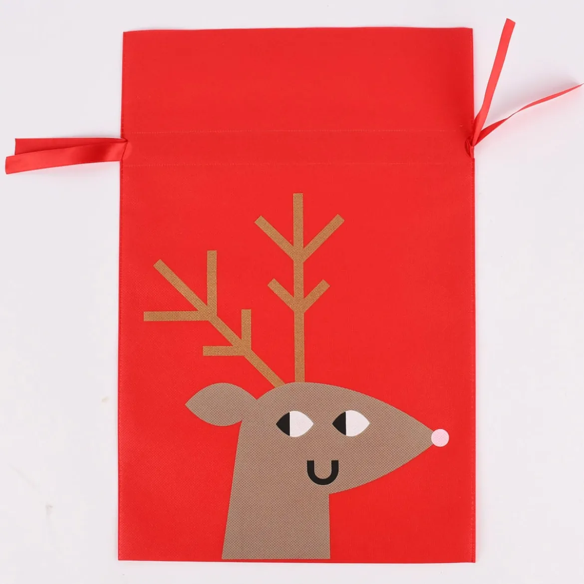 Rico Design Geschenktüte Rentier groß rot 30x45cm