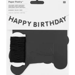 Rico Design Girlande Happy Birthday Papier 5 Meter verschiedene Farben