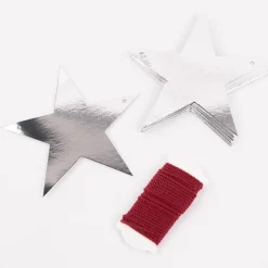 Rico Design Girlande Sterne Papier silberfarbig 3 Meter