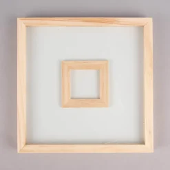 Rico Design Gästebuch Rahmen Holz natur 20x20x2cm
