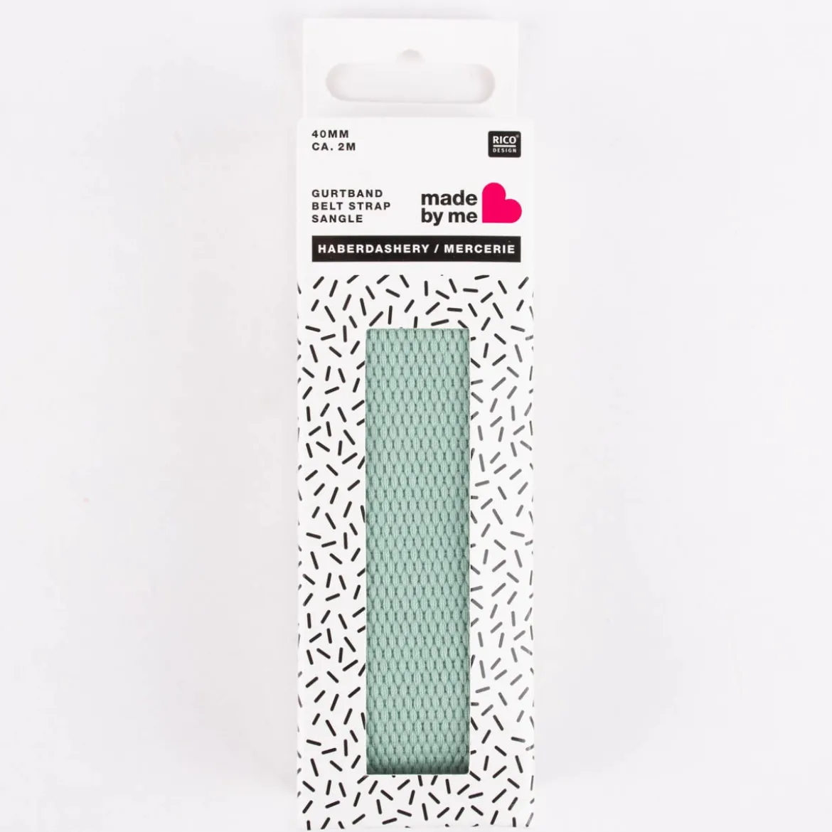 Rico Design Gurtband uni rauchgrün 2m Breite: 4cm