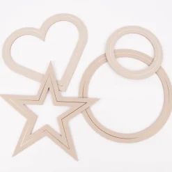 Rico Design Herz Graukarton natur goldfarbig 27,5x25cm