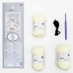 Rico Design Häkelset Hase Lenny weiß 5tlg