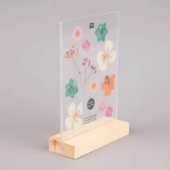 Rico Design Holzaufsteller mit doppelter Acrylscheibe natur farblos 13x18cm
