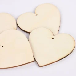 Rico Design Holzdeko Set Herzen 4teilig 7,5x7,5cm