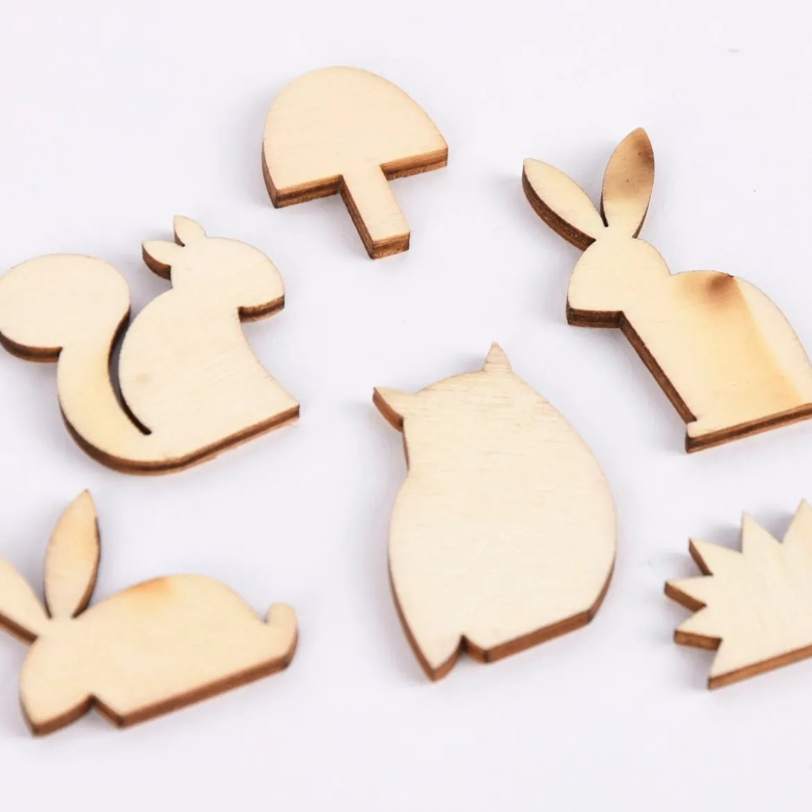 Rico Design Holzdeko-Set Waldtiere klein 6teilig naturbelassen