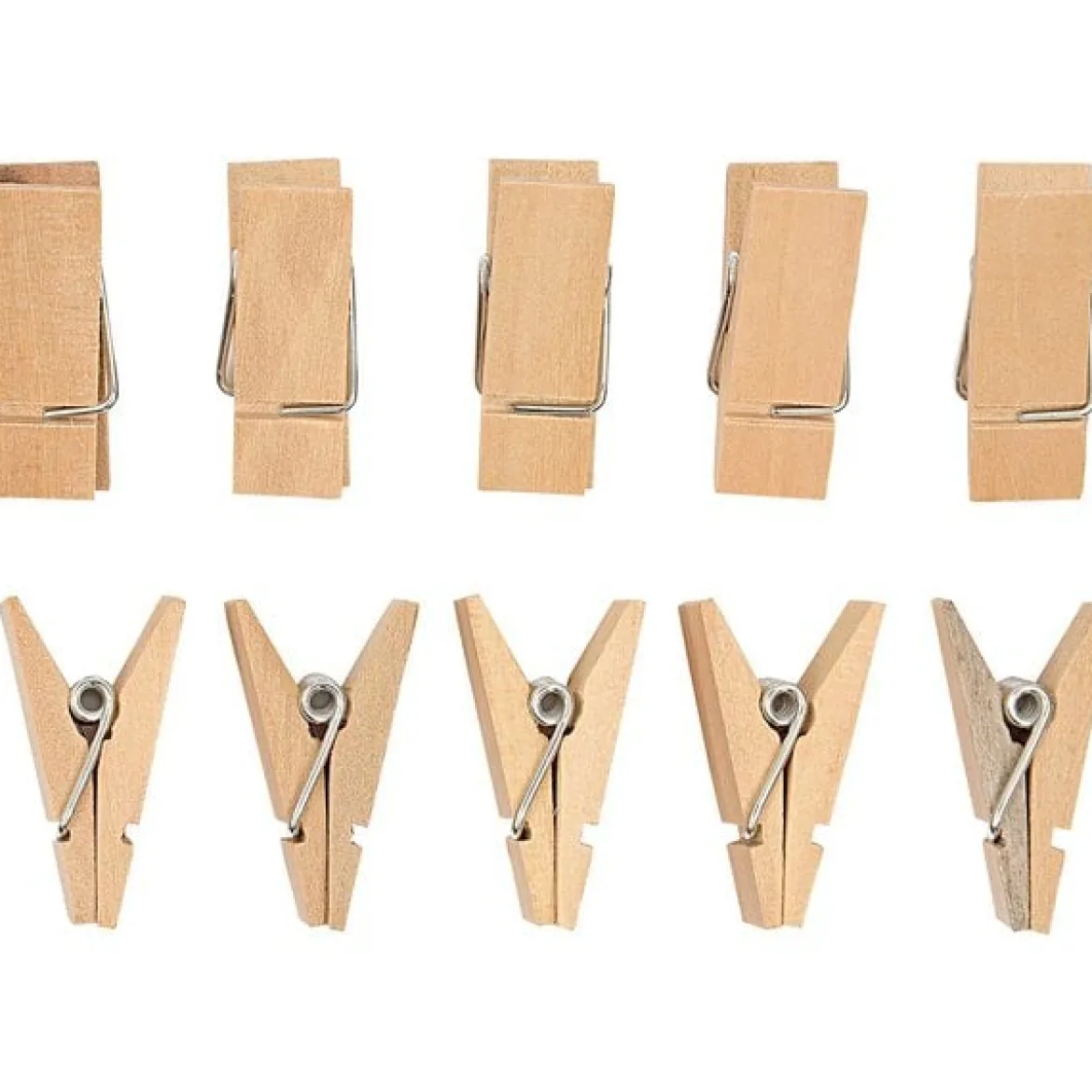 Rico Design Holzklammern natur 10 Stück