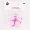 Rico Design Holzkugeln Makramee gebohrt diamantförmig 4 Stück rosa 3x3cm