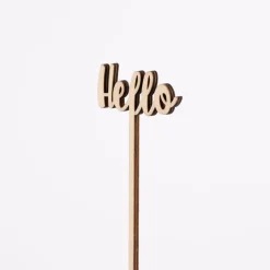 Rico Design Holzstecker Hello natur 22x5cm