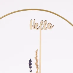 Rico Design Holzstecker Hello natur 22x5cm