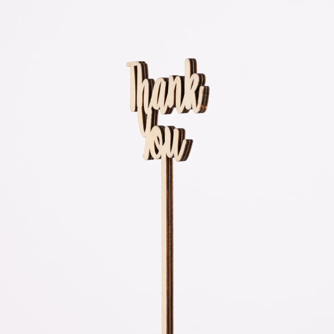 Rico Design Holzstecker Thank You natur 24x5cm