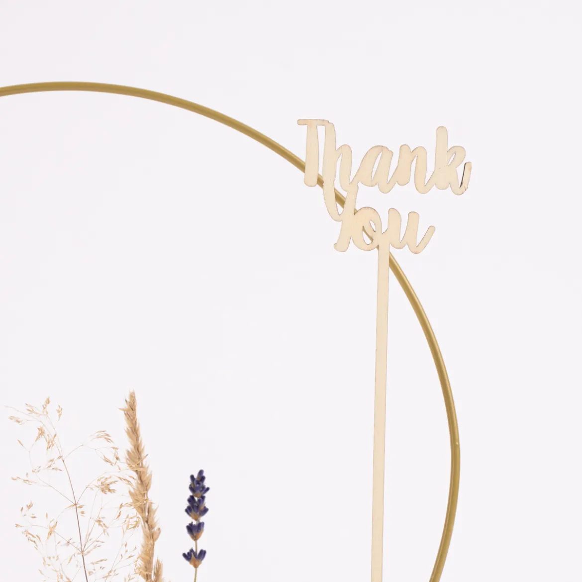 Rico Design Holzstecker Thank You natur 24x5cm