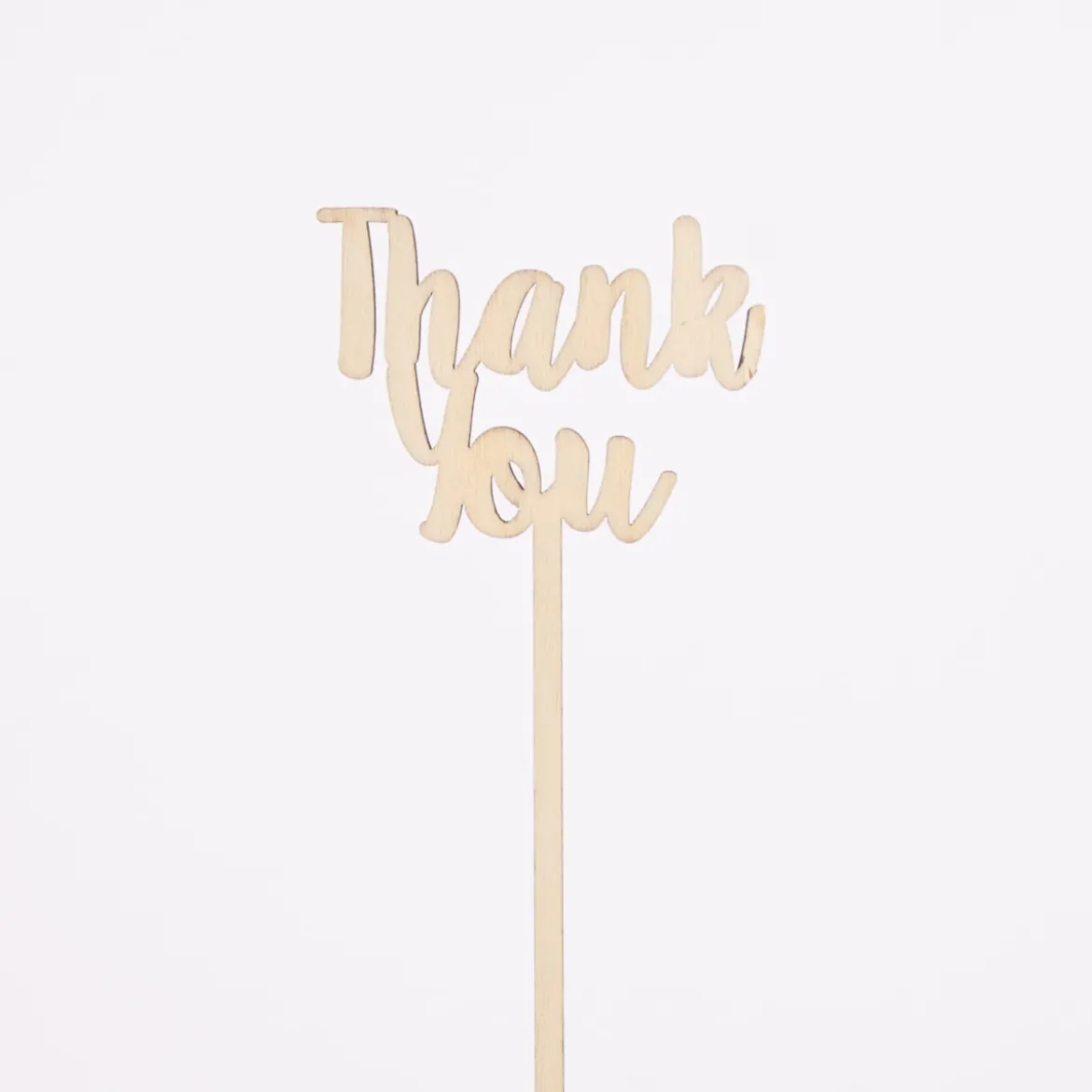 Rico Design Holzstecker Thank You natur 24x5cm