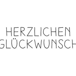 Rico Design Holz-Stempel Herzlichen Glückwunsch
