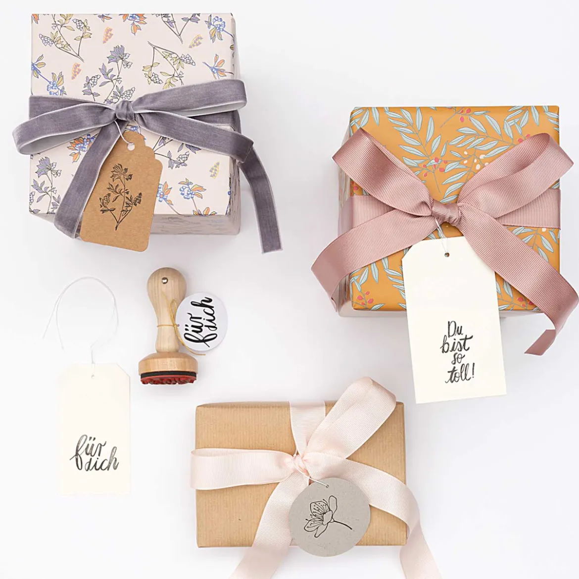 Rico Design Holz-Stempel Kirschblüte eckig