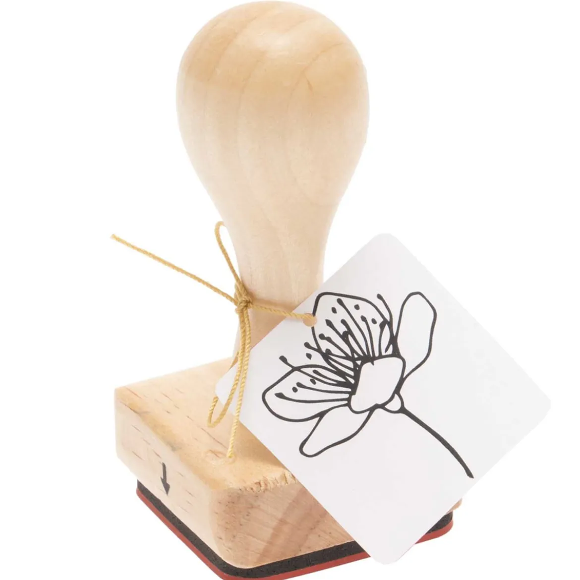 Rico Design Holz-Stempel Kirschblüte eckig
