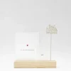 Rico Design Holzständer mit 3 Schlitzen für Metallringe und Postkarten Holz natur 26x5x4cm