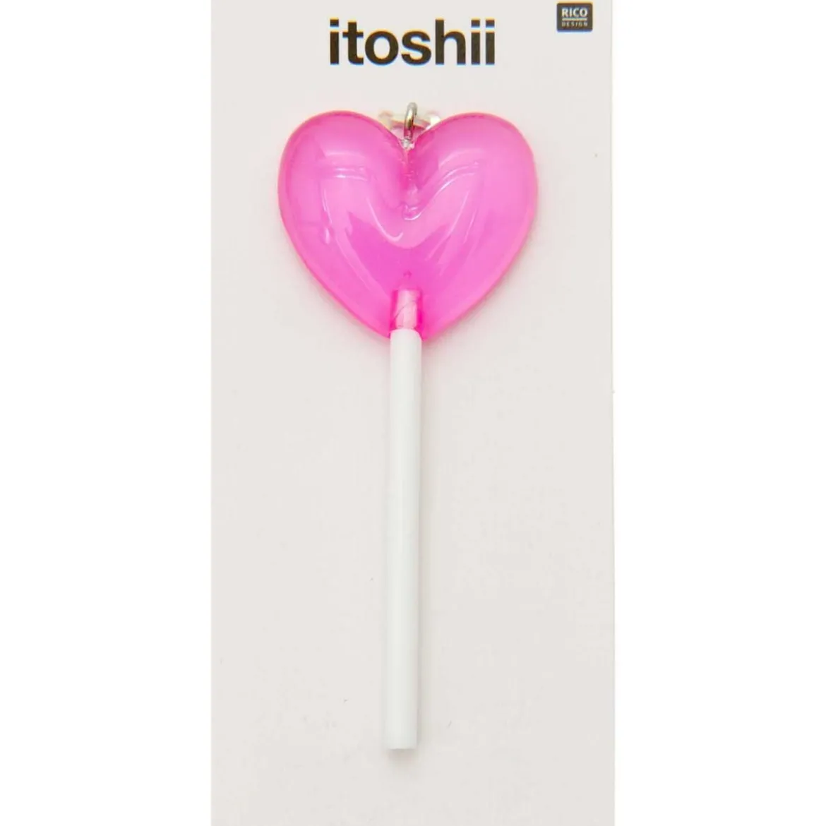 Rico Design itoshii Herzlolli Anhänger rosa 29x71x6mm (BxLxT)