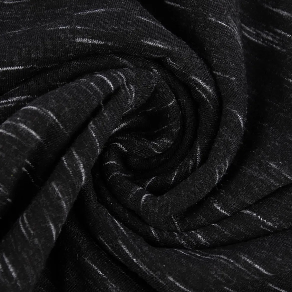 Rico Design Jersey Stoffabschnitt meliert schwarz weiß 80x100cm