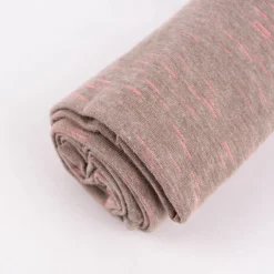 Rico Design Jersey Stoffabschnitt meliert taupe pink 80x100cm