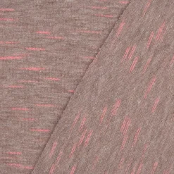 Rico Design Jersey Stoffabschnitt meliert taupe pink 80x100cm