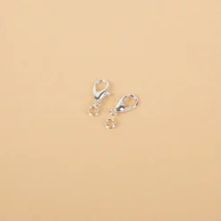 Rico Design Karabiner mit 2 Federringen silber 12mm