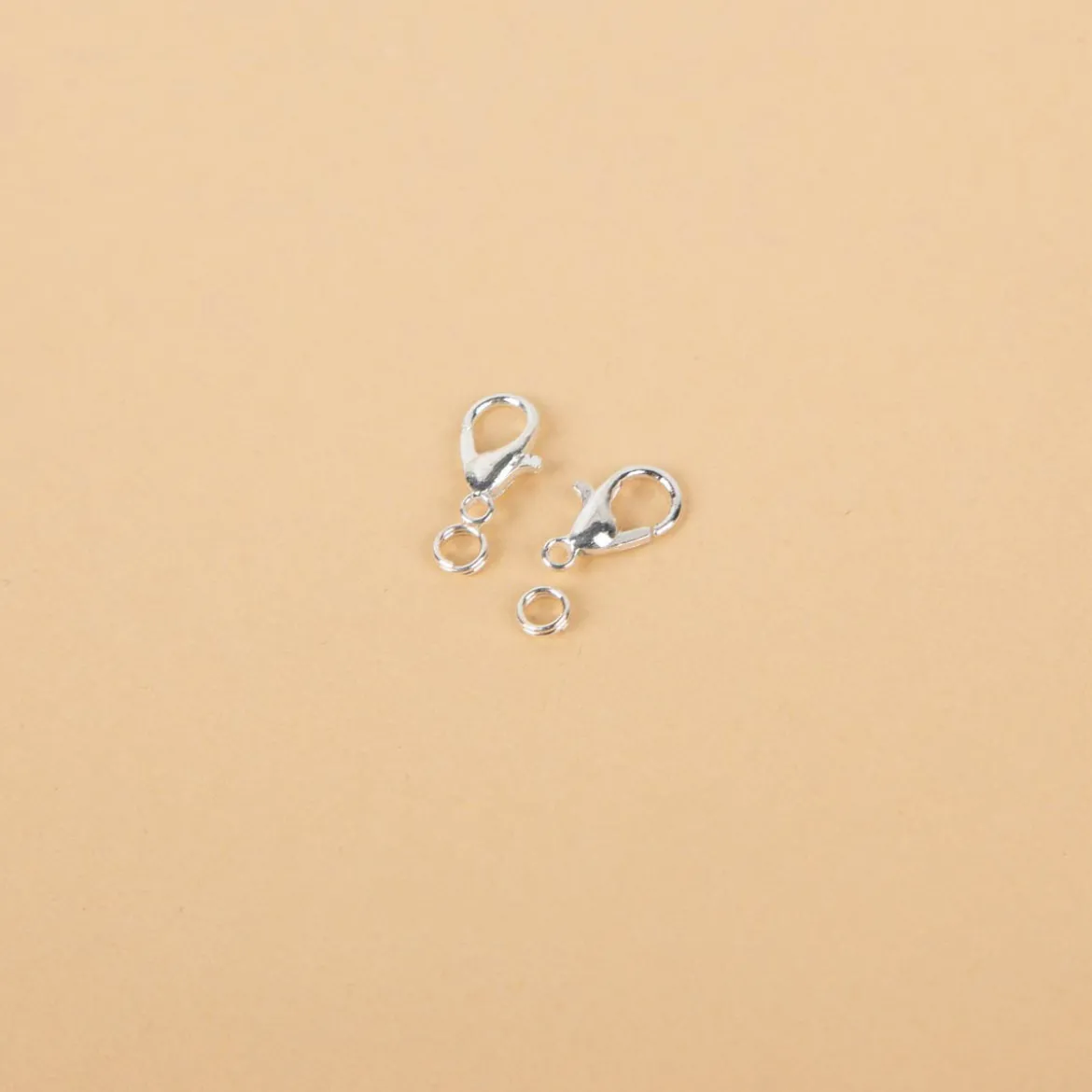 Rico Design Karabiner mit 2 Federringen silber 12mm