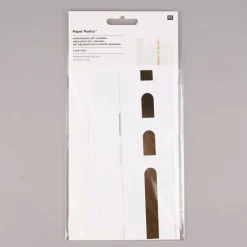 Rico Design Kartendeko Papierhäuser weiß goldfarbig 4-teilig