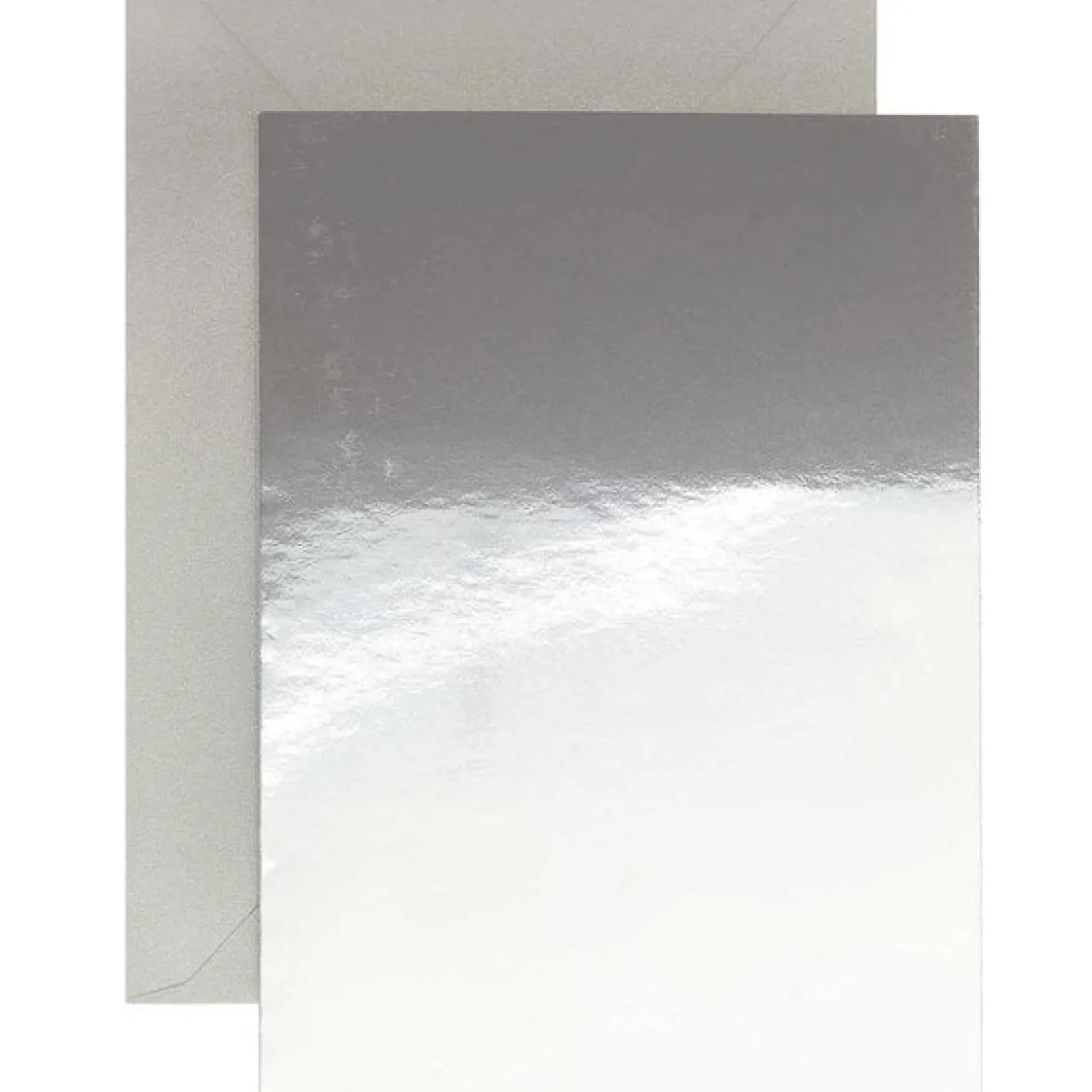 Rico Design Kartenset Spiegelkarton silberfarbig B6 20teilig