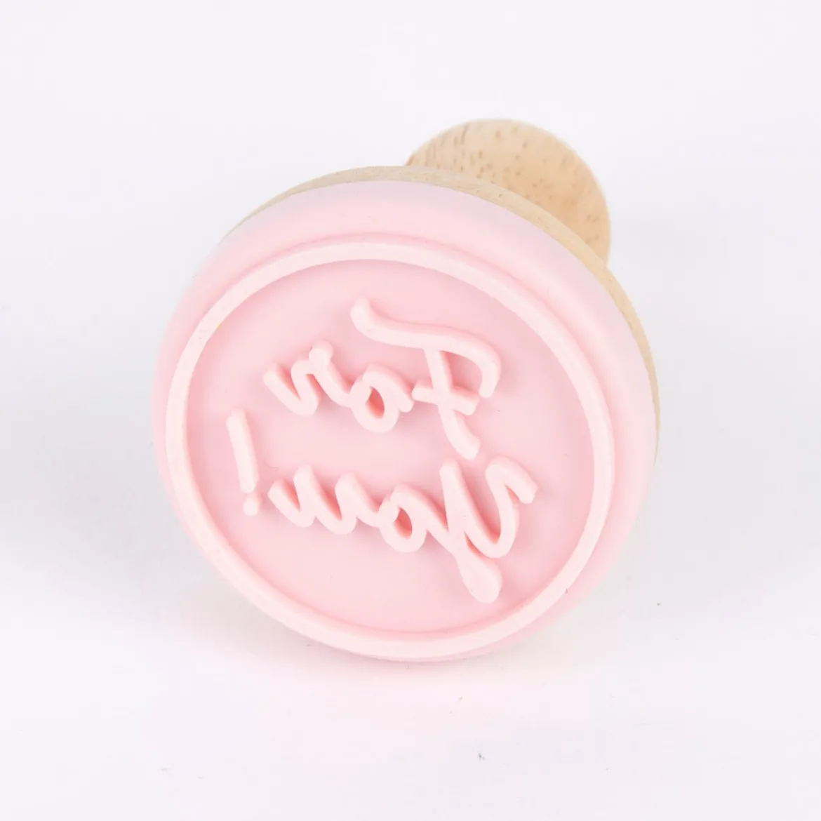 Rico Design Keksstempel For You! Silikon Holz rosa 6x8,5cm