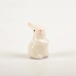 Rico Design Keramik Hase stehend rechts weiss 4,8x2,8x3,3cm