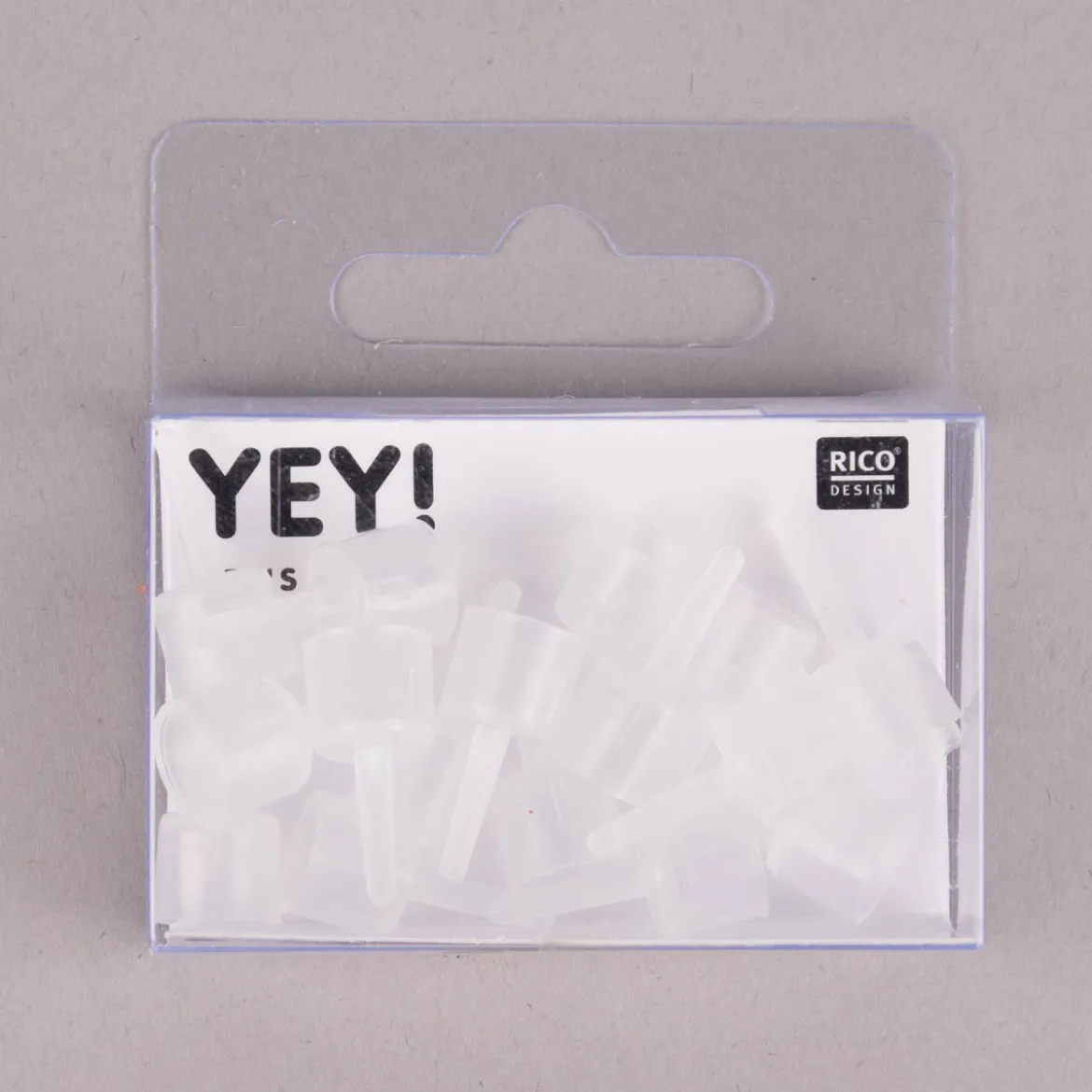 Rico Design Kerzenhalter für Geburtstagskerze Kunststoff 16 Stück transparent 1,7x0,7cm