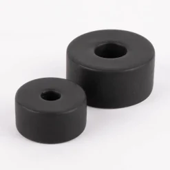 Rico Design Kerzenhalter für kleine Stabkerzen Keramik matt schwarz 2x4,5cm